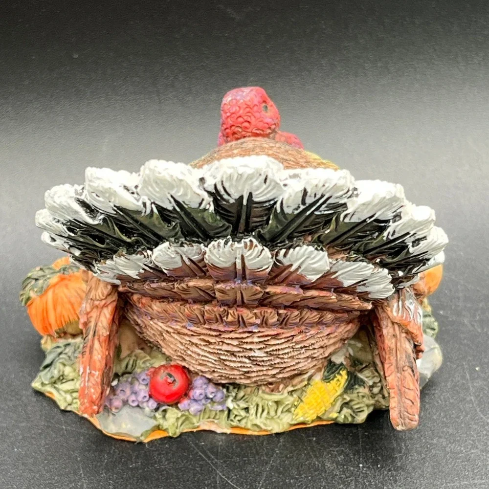 Thanksgiving Turkey Figurine Harvest Decor Resin Pumpkin Autumn Fall Decor 2.75